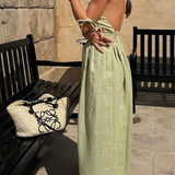 Robe bohoo vert sauge