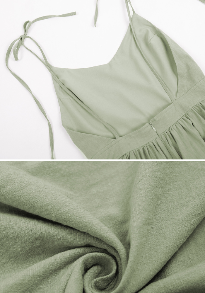 Robe bohoo vert sauge