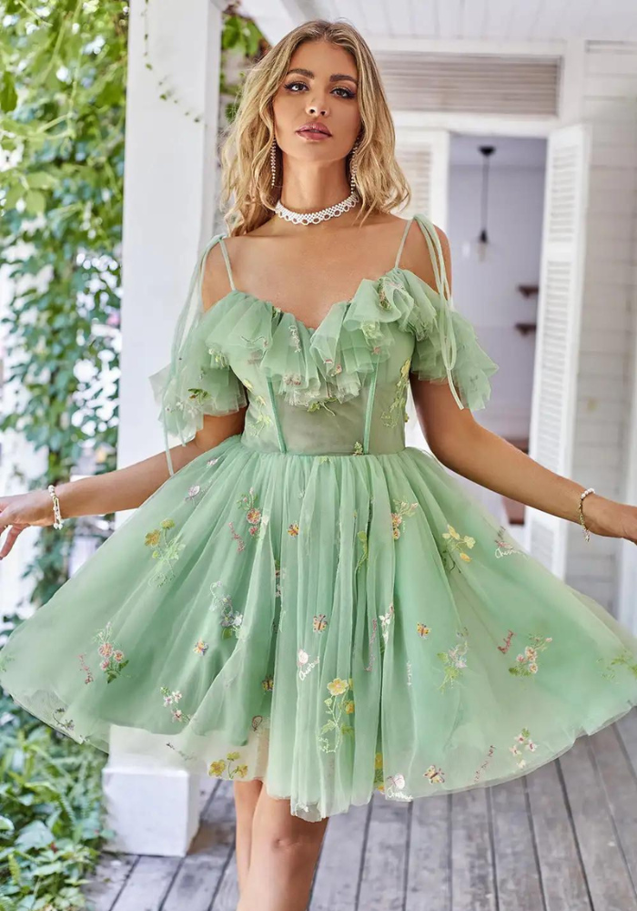 Robe bustier vert sauge Robe Verte Sauge