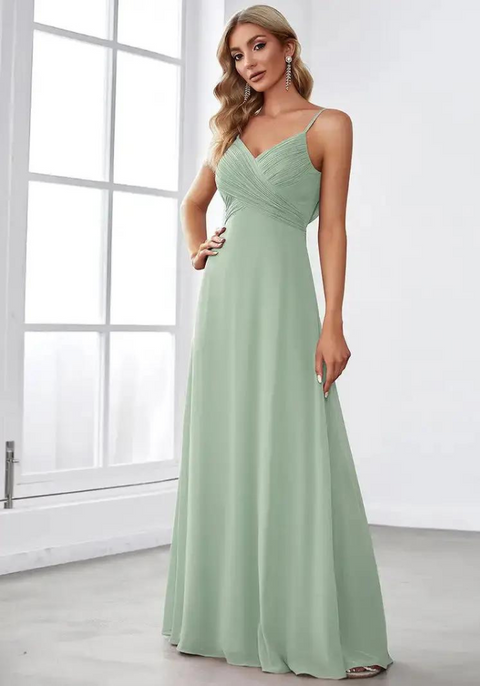 Robe vert sauge dos nu