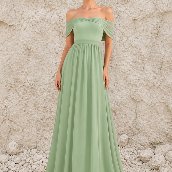 Robe vert sauge dos nu