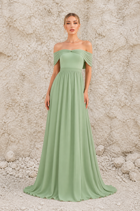 Robe vert sauge dos nu