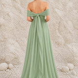 Robe vert sauge dos nu de dos