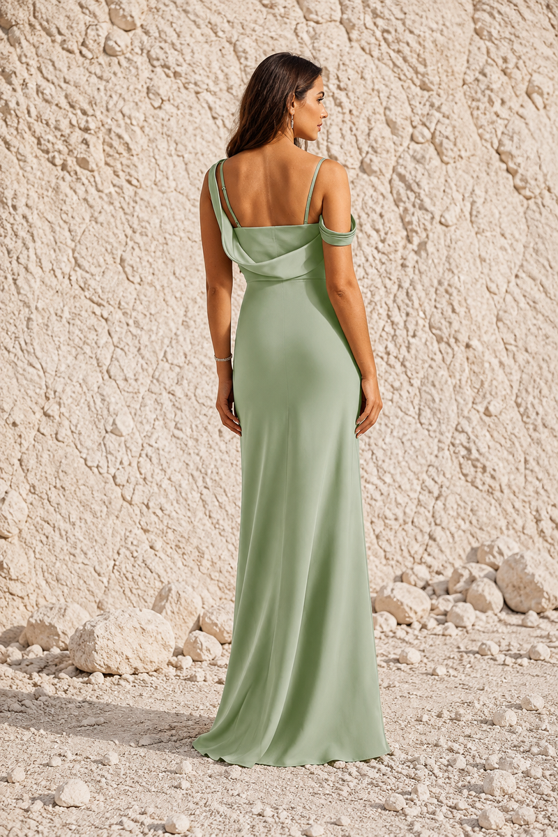 Robe cérémonie vert sauge