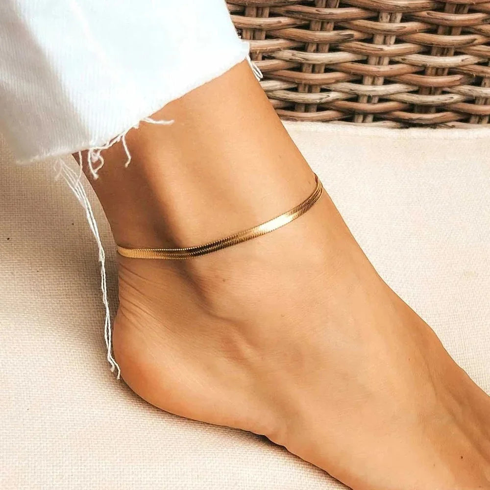 Chaine de cheville or 14K