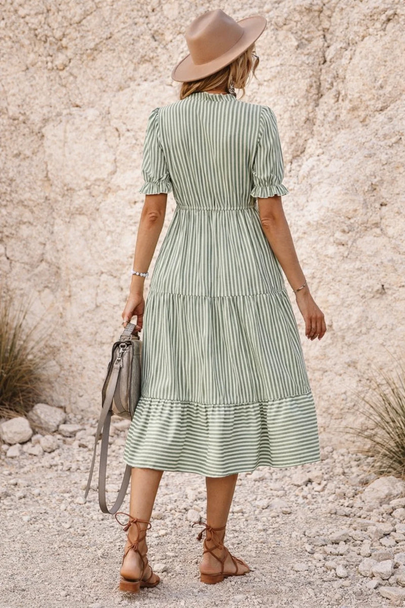 Robe bohème vert sauge