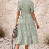 Robe bohème vert sauge