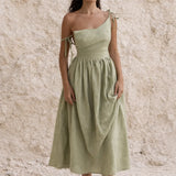 Robe bohoo vert sauge