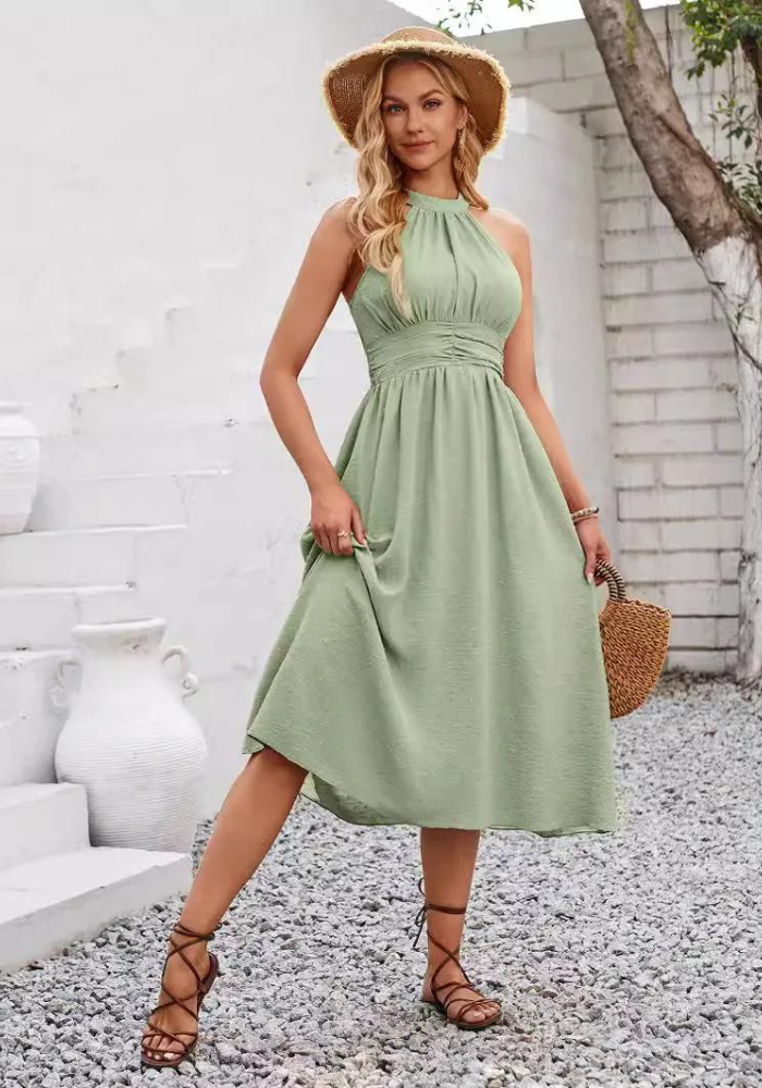 Robe bohoo vert sauge – Robe Verte Sauge