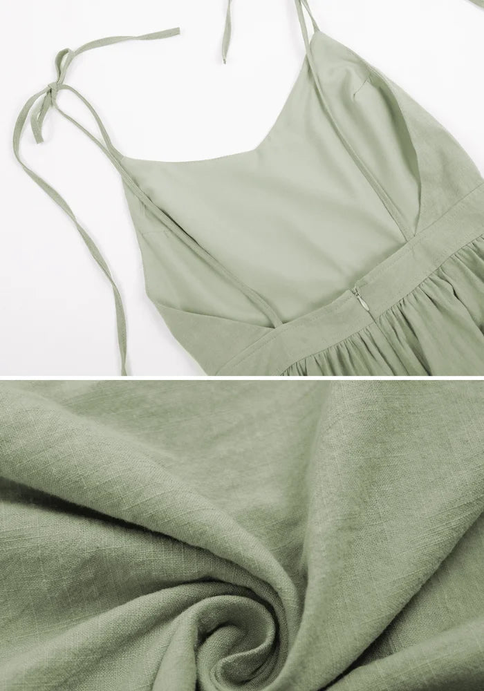 Robe bohoo vert sauge