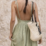 Robe bohoo vert sauge