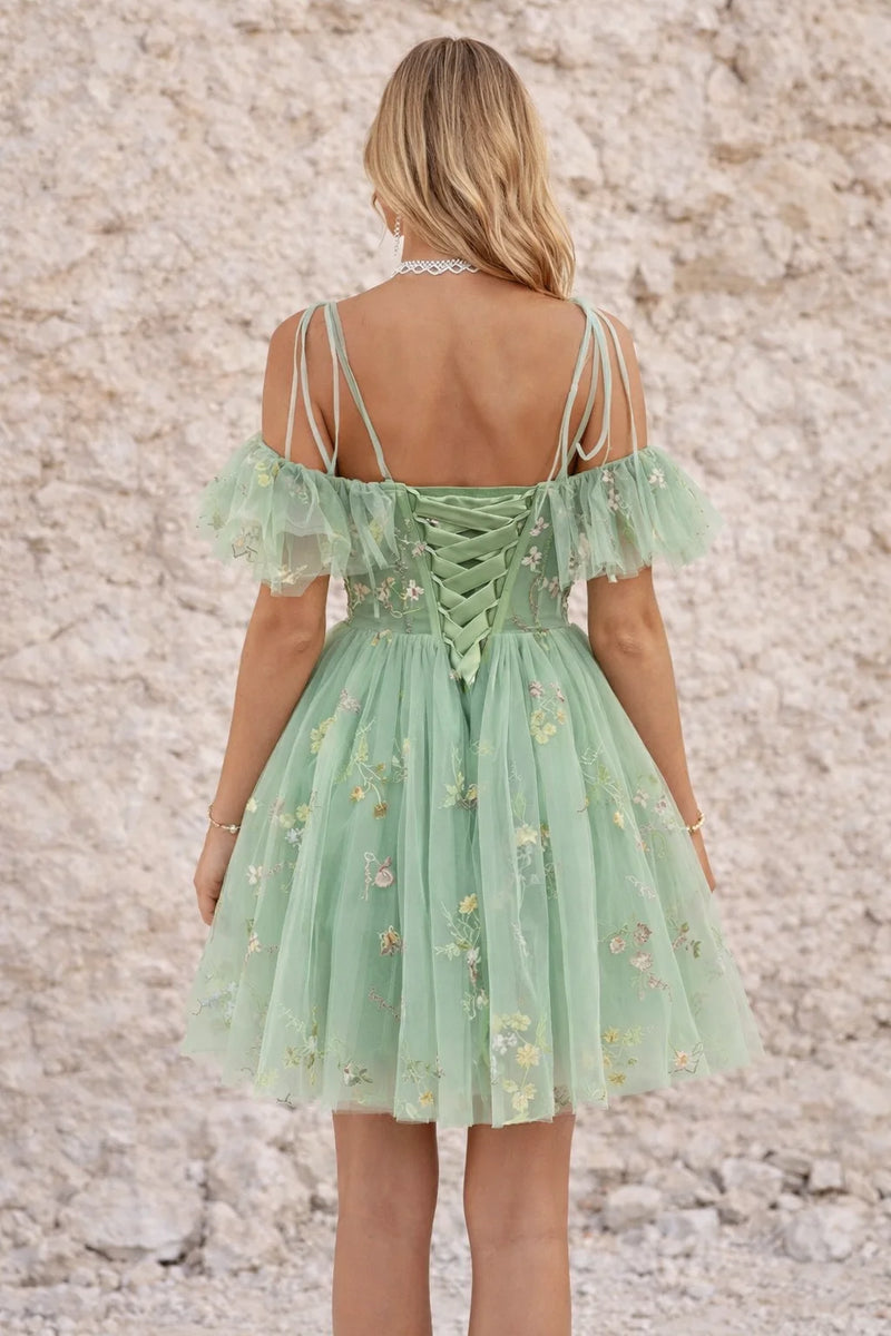 Robe bustier vert sauge