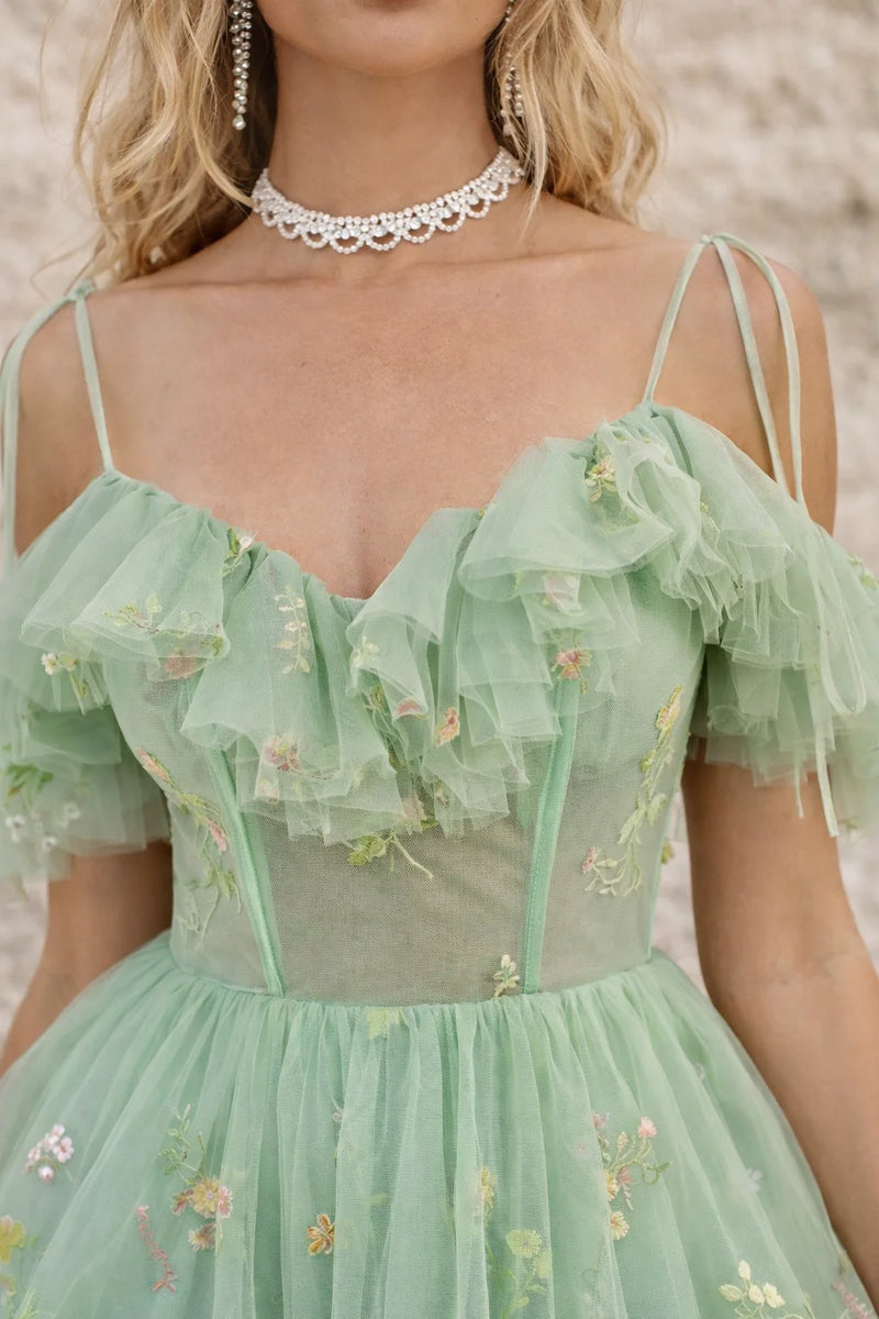 Robe bustier vert sauge