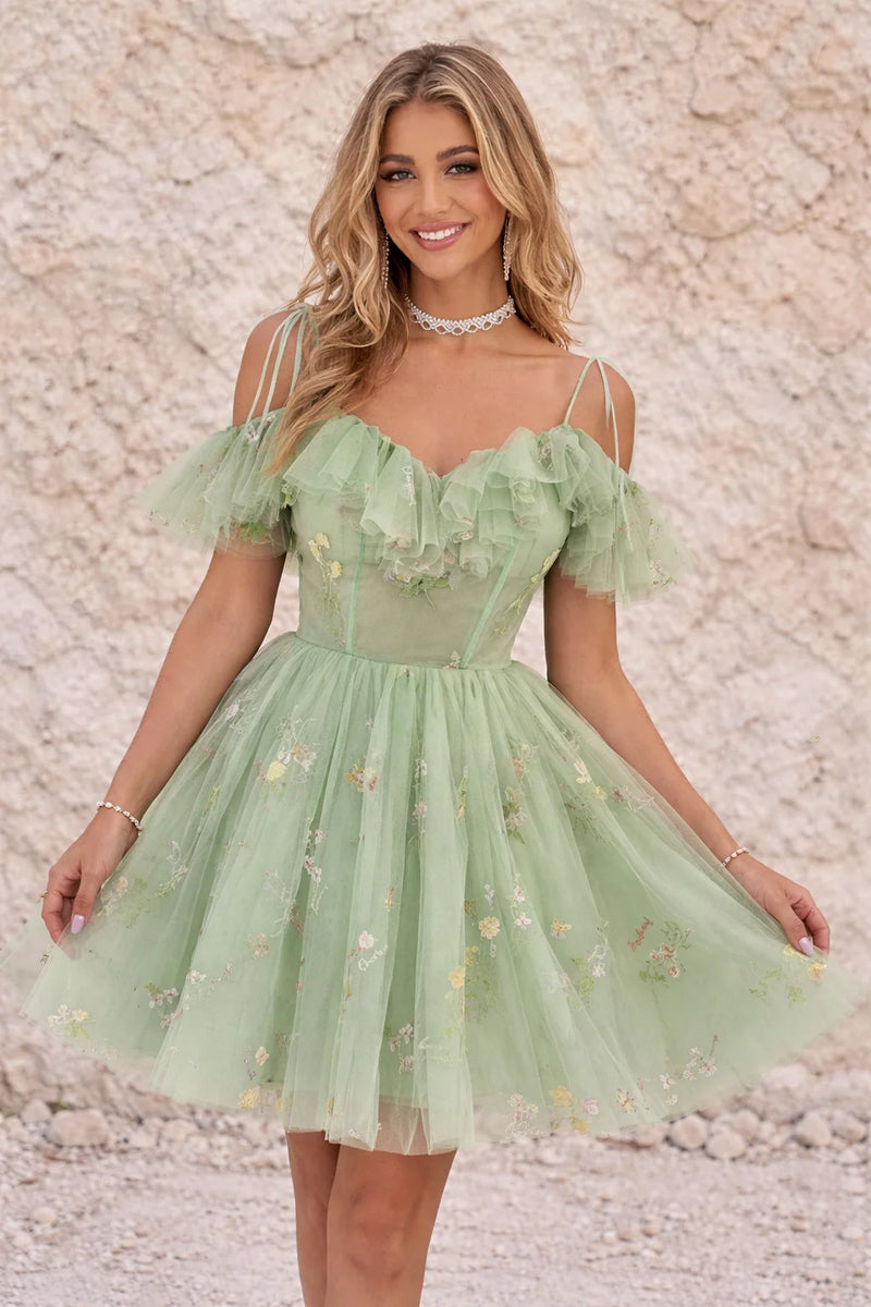 Robe bustier vert sauge