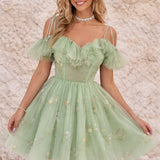 Robe bustier vert sauge