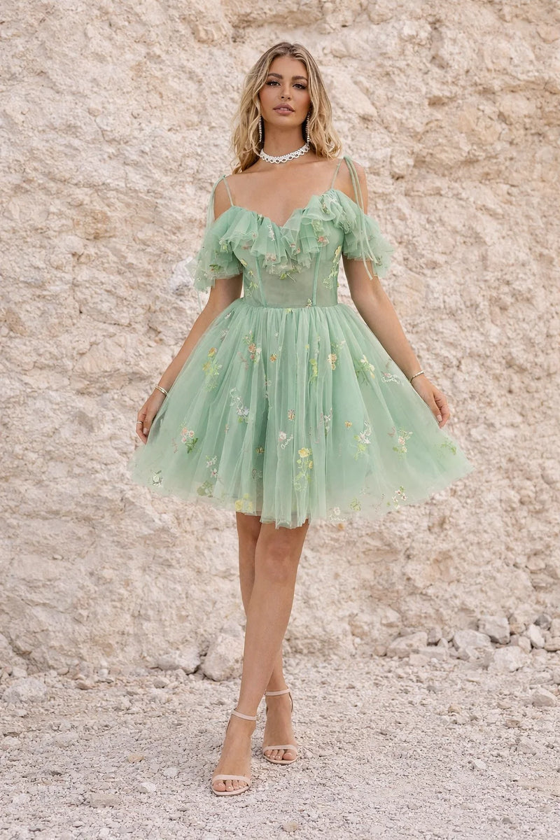 Robe bustier vert sauge