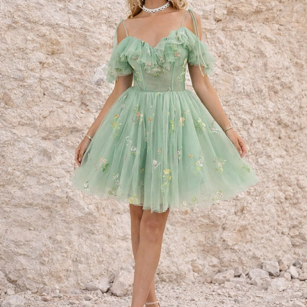 Robe bustier vert sauge