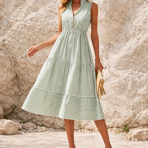 Robe midi vert sauge