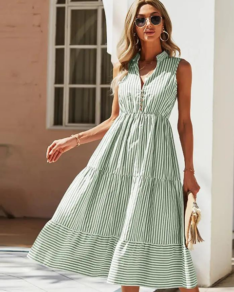 Robe midi vert sauge