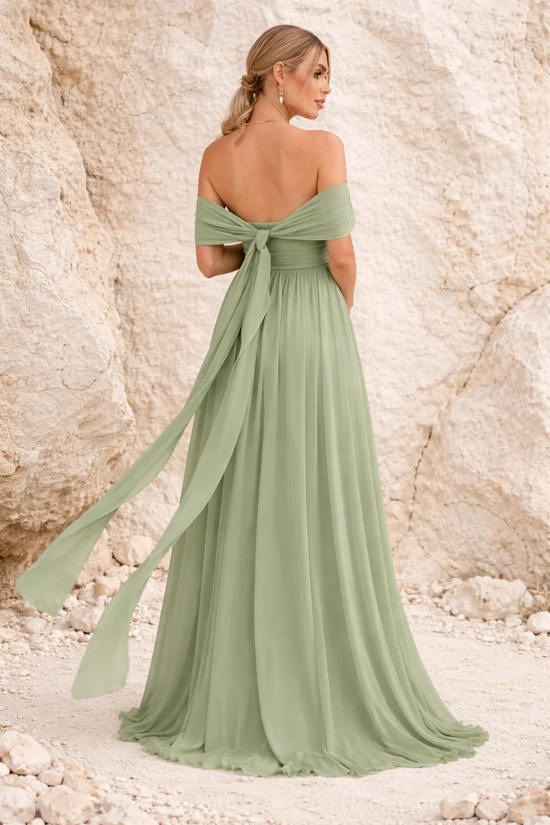 Robe multiposition vert sauge