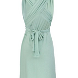 Robe portefeuille vert sauge mariage