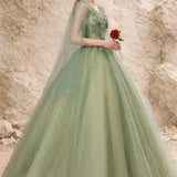 Robe pour Mariage Vert Sauge Tulle