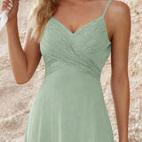 Robe vert sauge dos nu