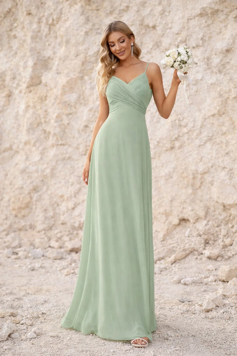 Robe vert sauge dos nu