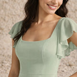 Robe vert sauge grande taille