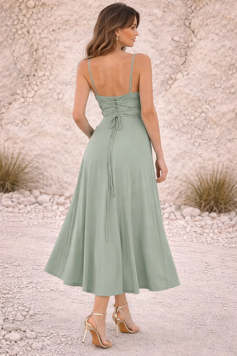 Robe vert sauge poudré